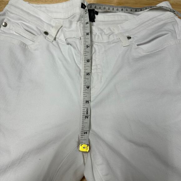 Eileen Fisher Organic Cotton Denim White Jeans Size 6 EUC Mid Rise Ankle Length - Picture 6 of 7